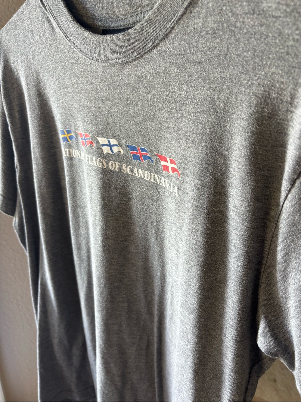 Christel “National Flags of Scandinavia” Tee - Grey, Size S